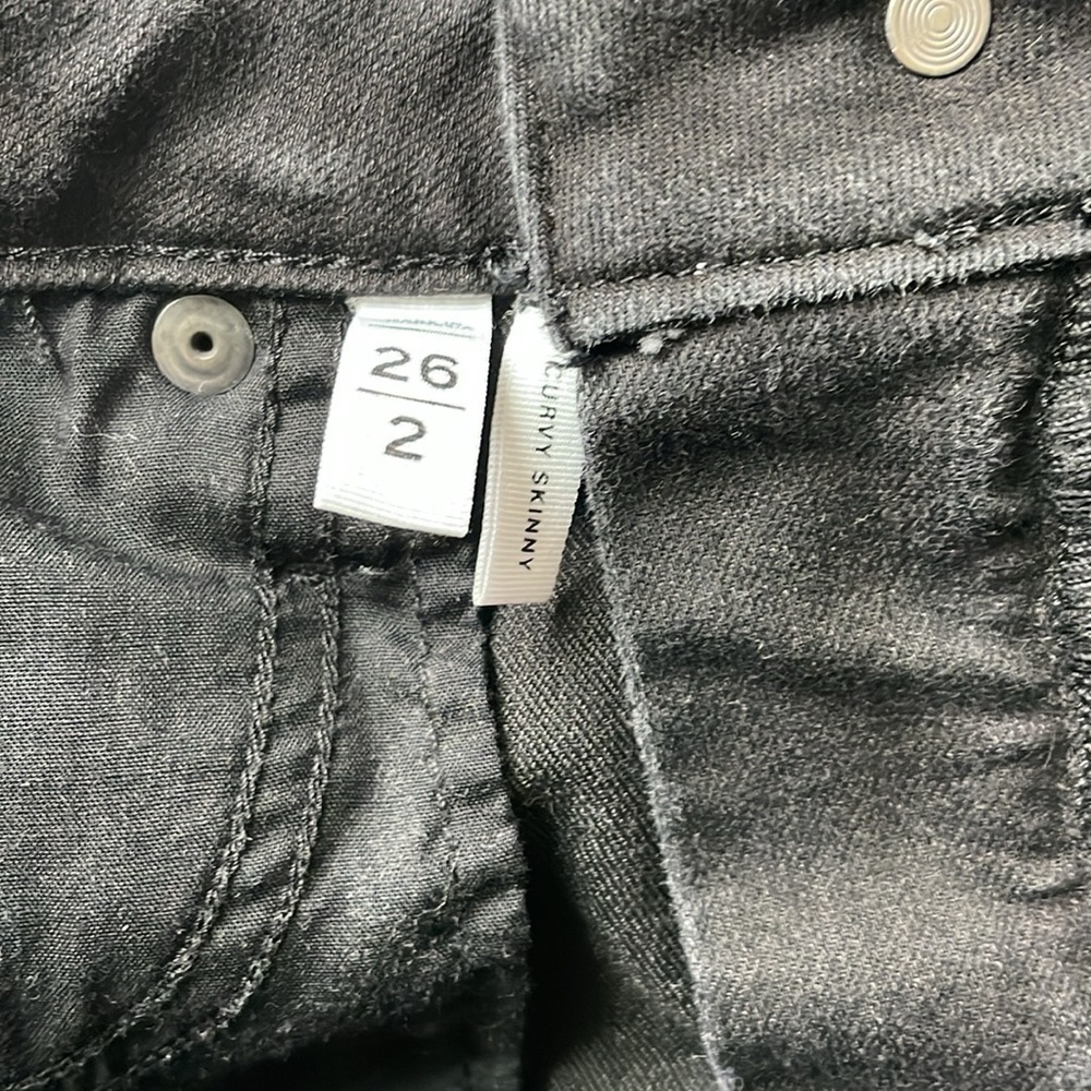 Ann Taylor Loft Black Curvy Skinny Jeans size 26/2 - Picture 11 of 11
